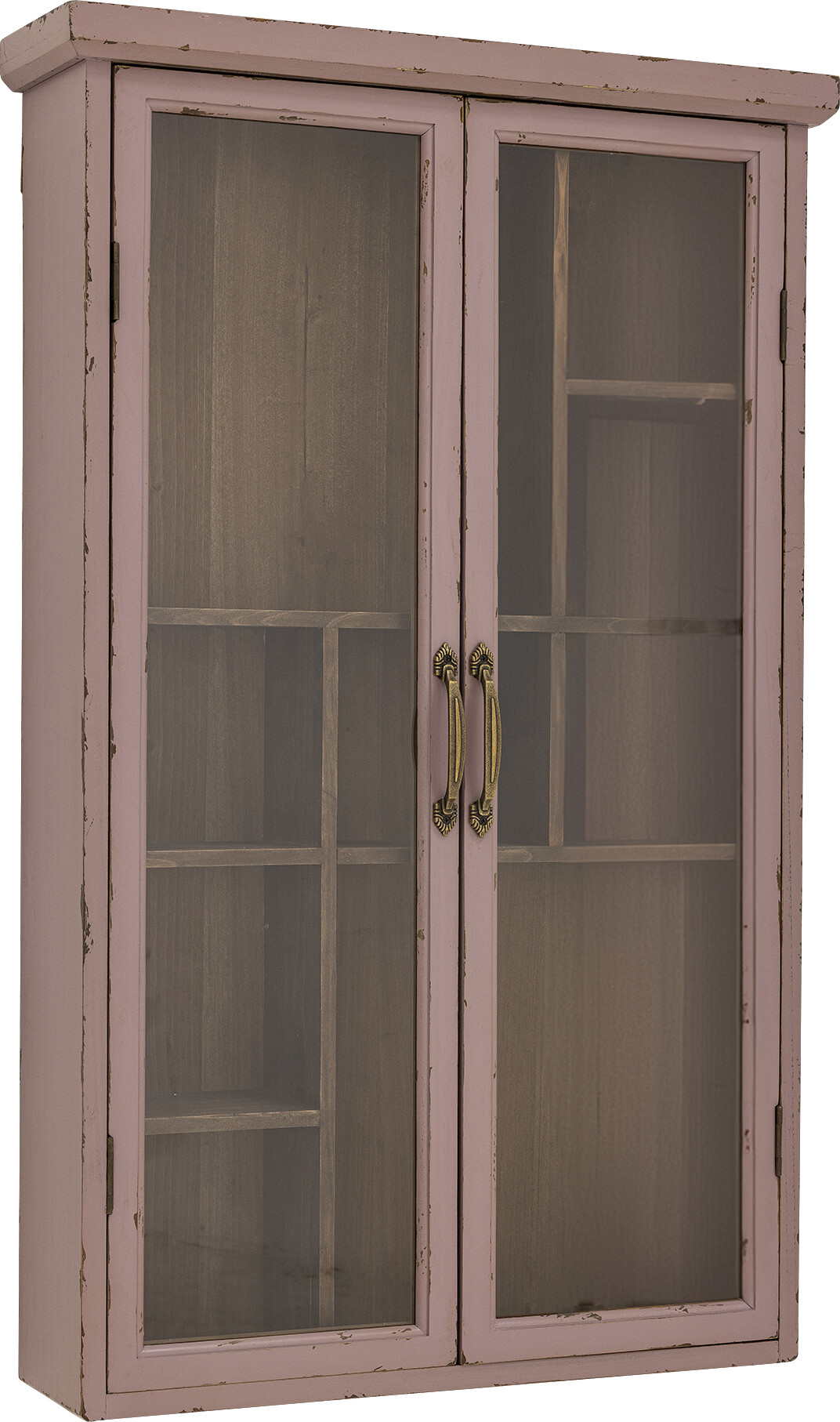 Creative Collection - Hazem Vitrineskab - Rosa - Fyrretræ - 50X80X14 Cm