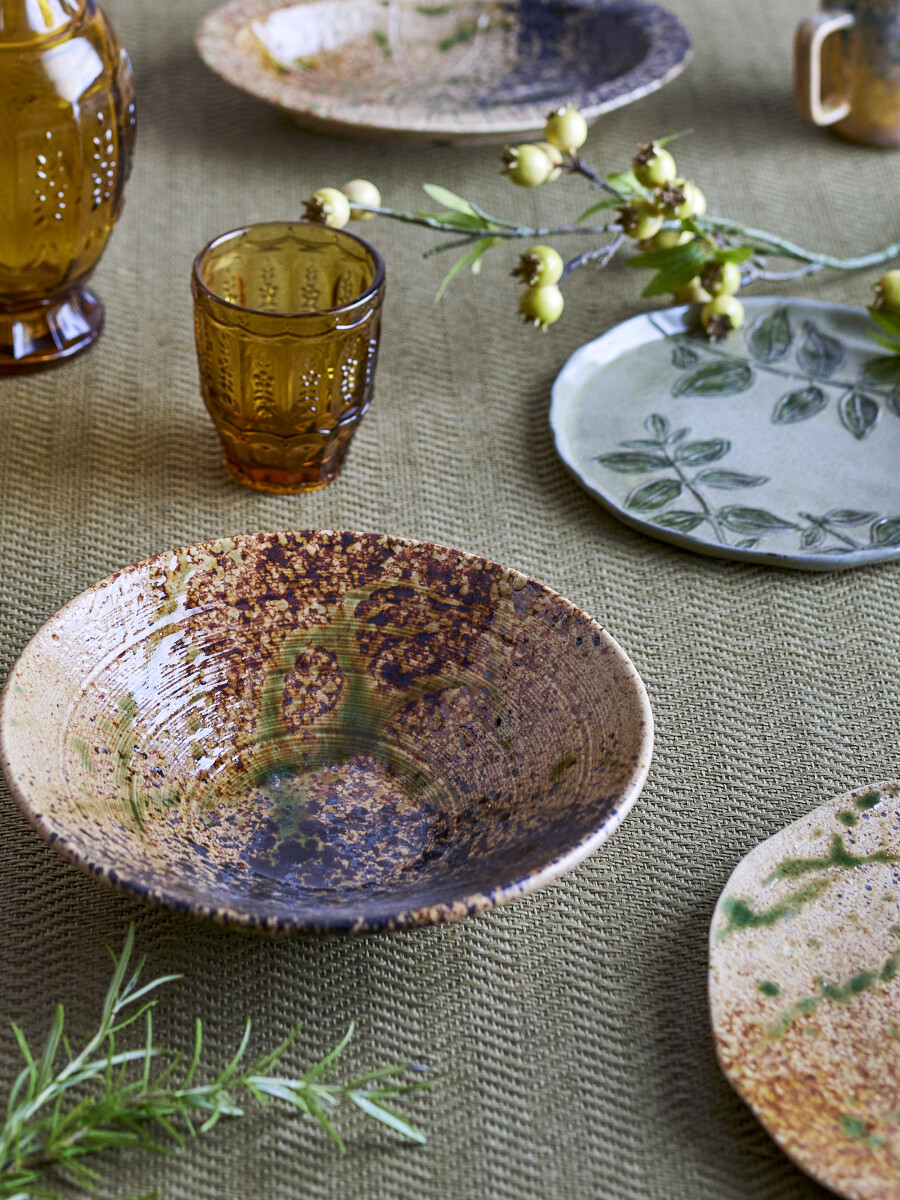 Creative Collection - Larken Serveringsfad - Sort - Stentøj Keramik