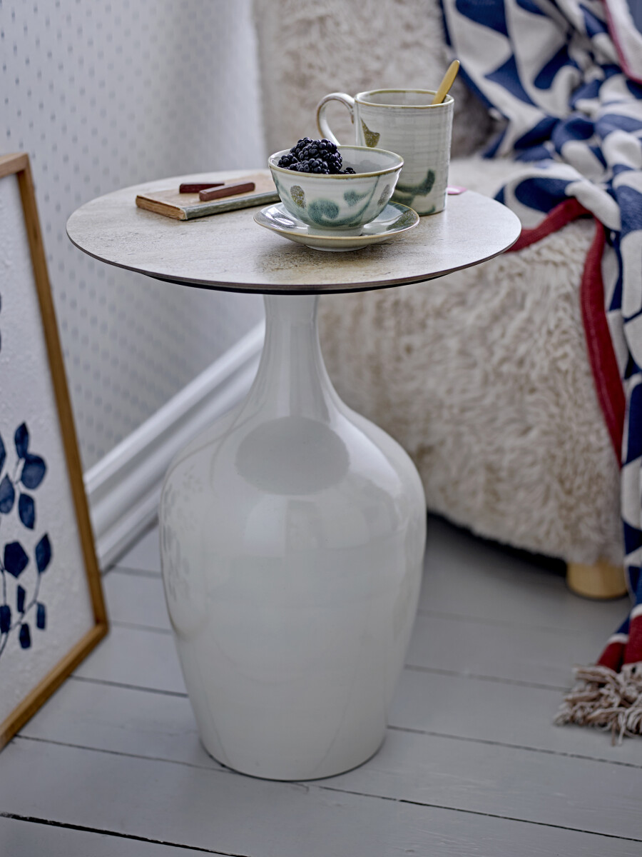 Creative Collection - Lecco Sidebord - Rundt Ø 40 Cm - Natur Metal