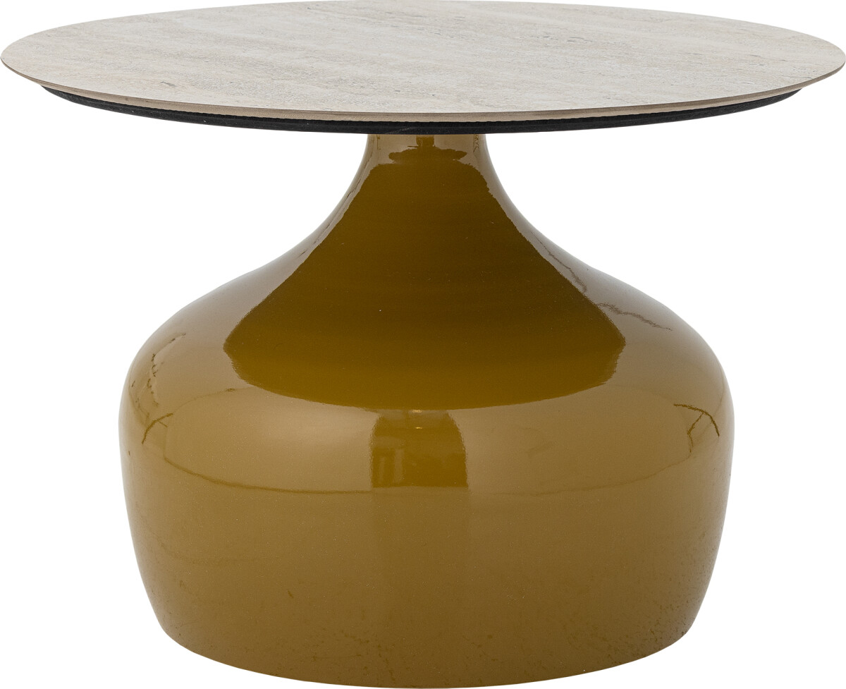 Creative Collection - Lecco Sofabord - Rundt Ø 60 Cm - Gul - Metal