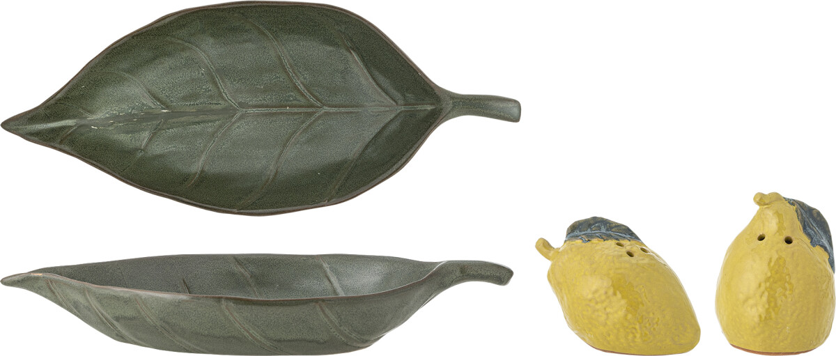 Creative Collection - Limone Salt Og Peber Sæt - Gul - Stentøj Keramik