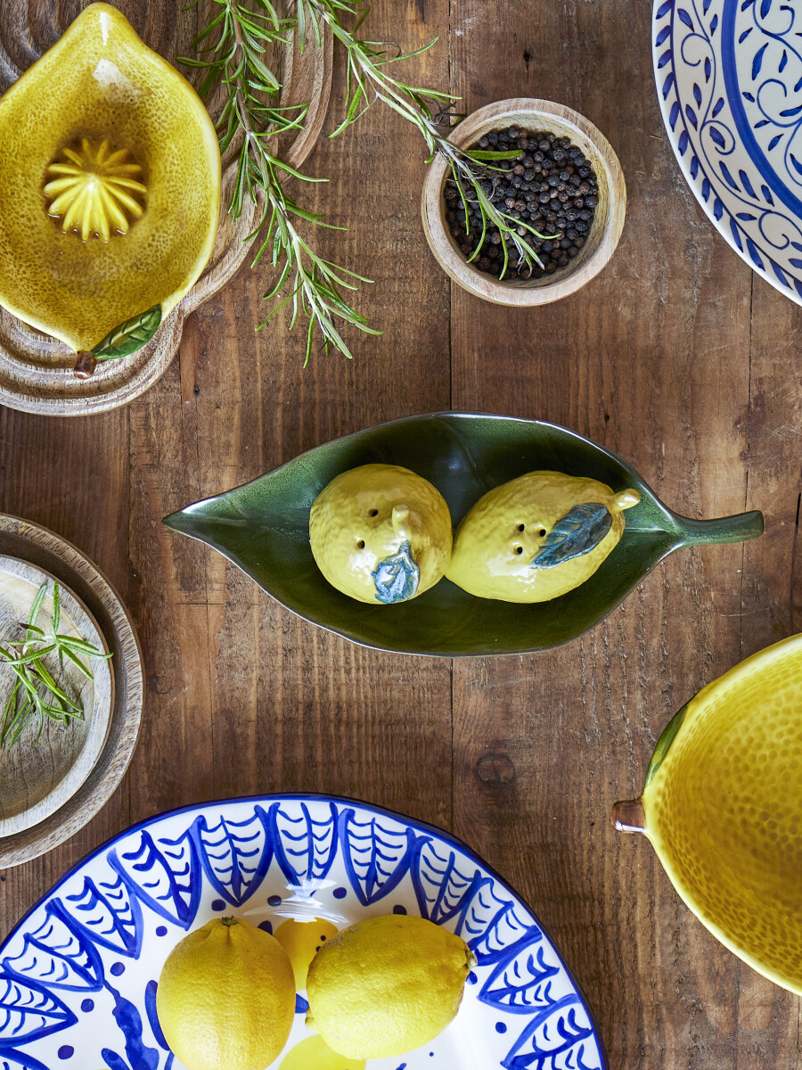 Creative Collection - Limone Salt Og Peber Sæt - Gul - Stentøj Keramik