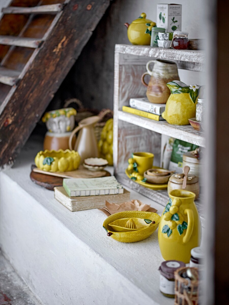 Creative Collection - Limone Skål - Ø18 Cm - Gul - Stentøj Keramik