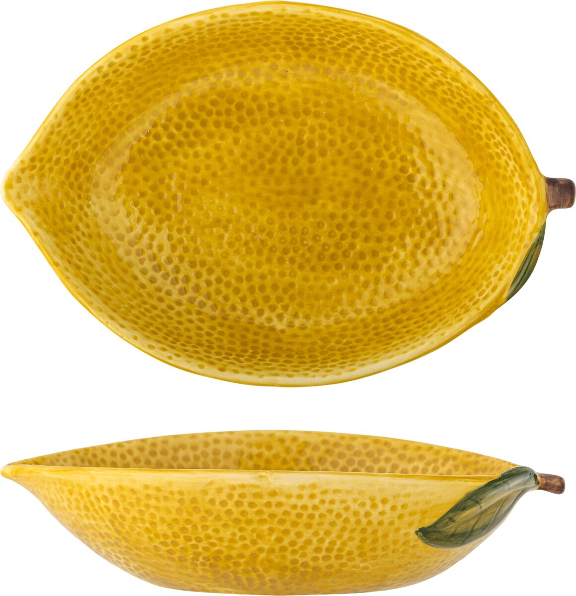 Creative Collection - Limone Skål - Ø18 Cm - Gul - Stentøj Keramik