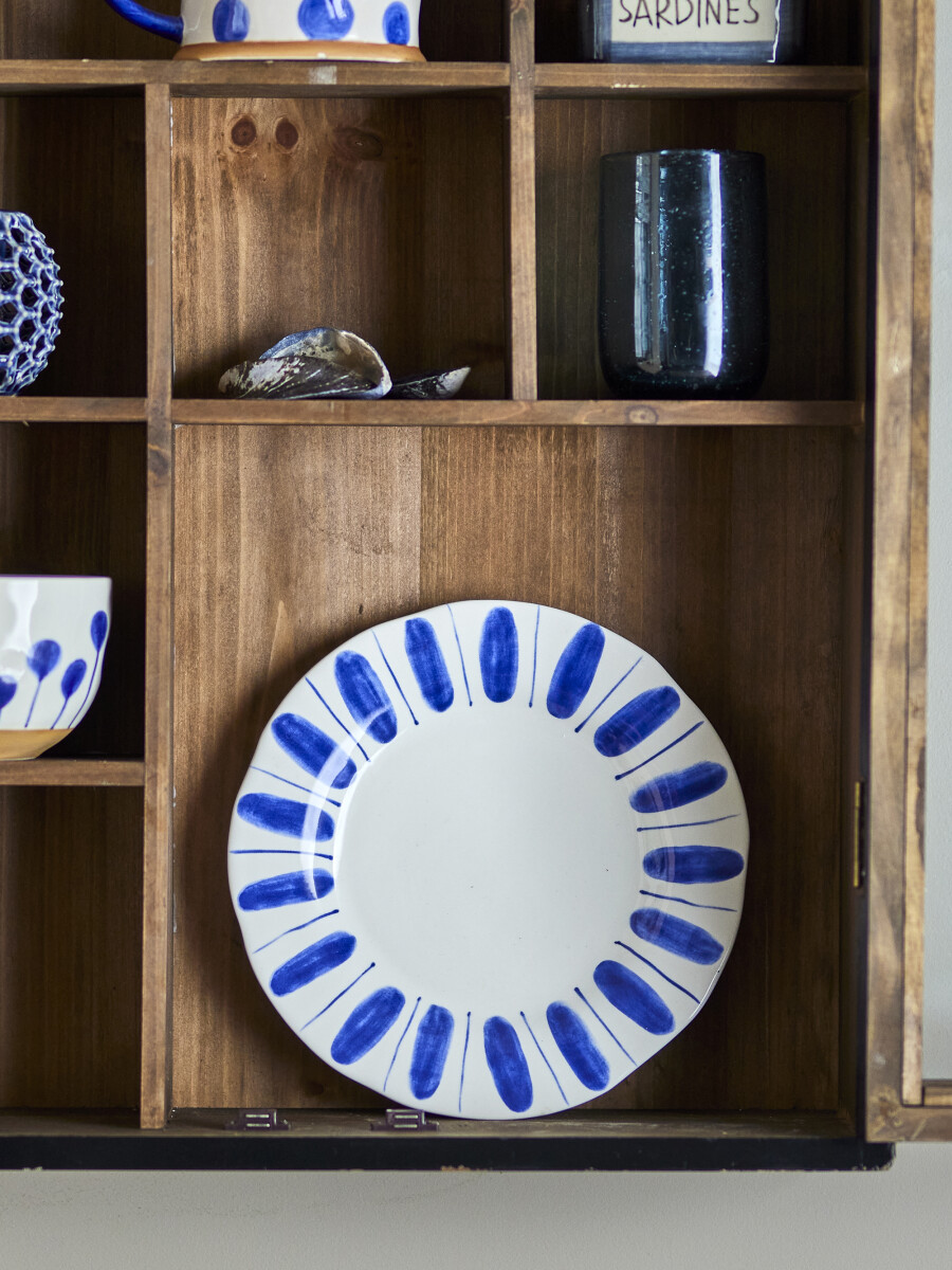 Creative Collection - Linora Tallerkener - Blå - Stentøj - 3 Stk