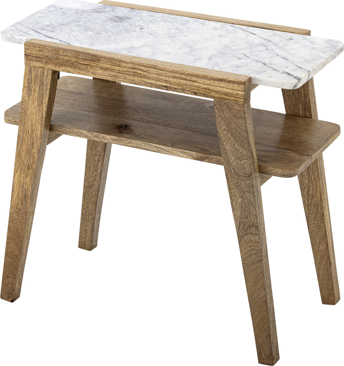 Creative Collection - Livi Sidebord - Natur - Mangotræ Og Marmor