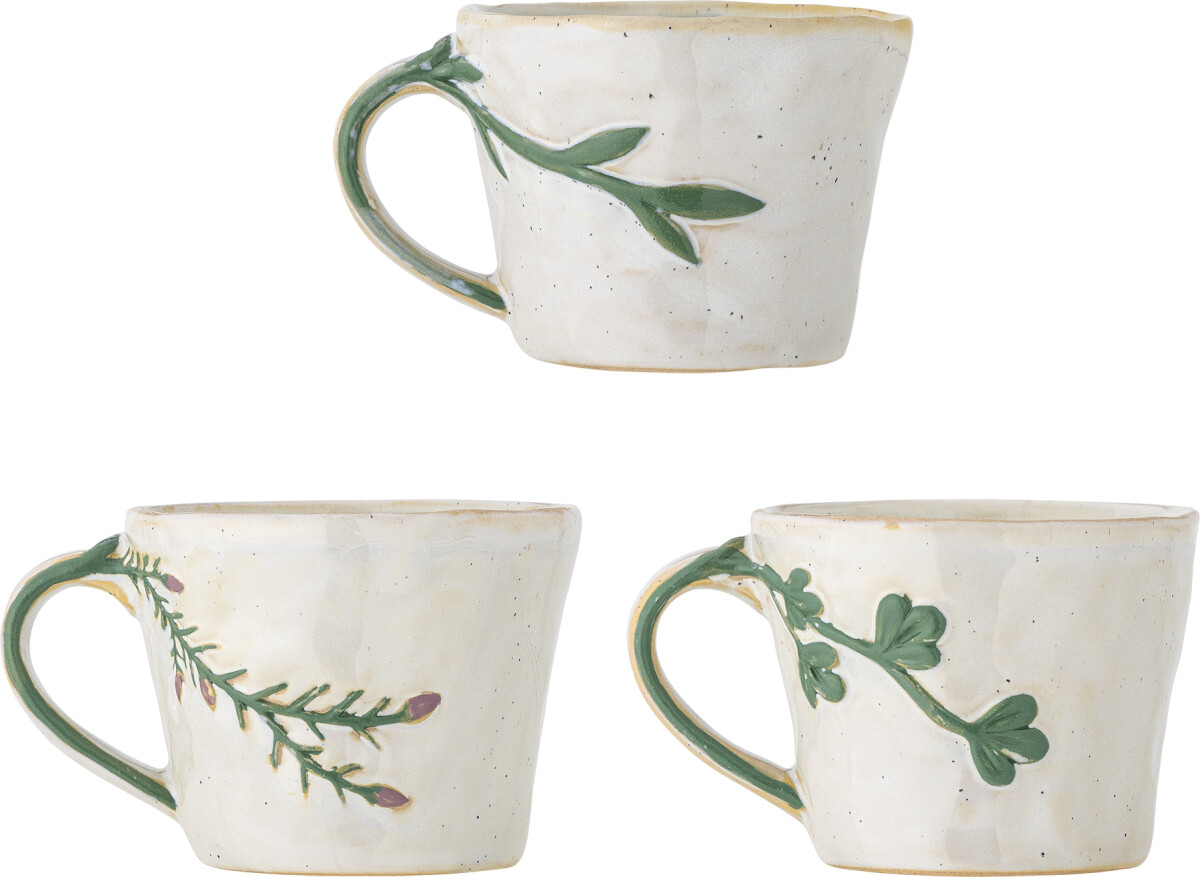 Creative Collection - Loua Kopper - Grå - Stentøj Keramik - 3 Stk