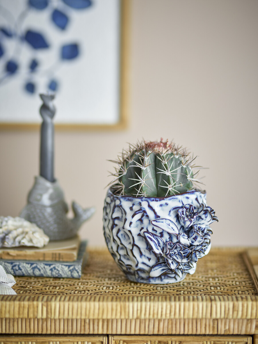 Creative Collection - Malina Urtepotteskjuler - Blå - Stentøj