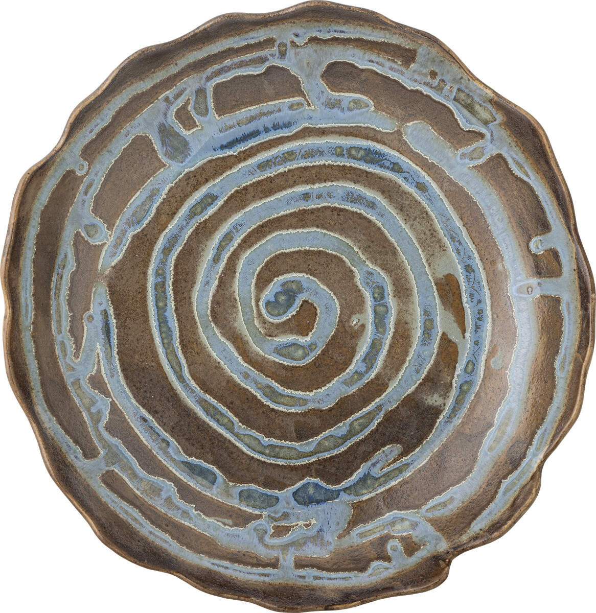 Creative Collection - Marjorie Fad - Blå - Stentøj - 29 Cm