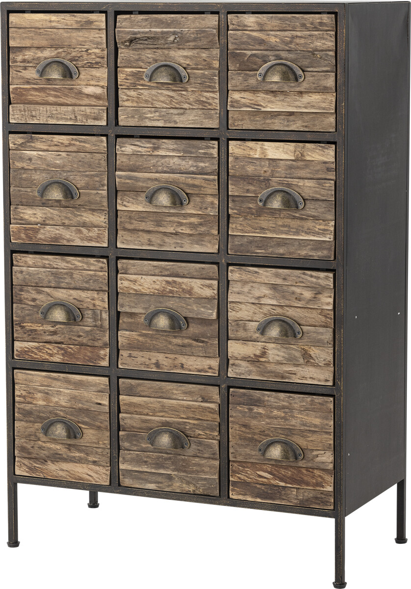 Creative Collection - Matteo Kommode Med Skuffer - Sort - Metal