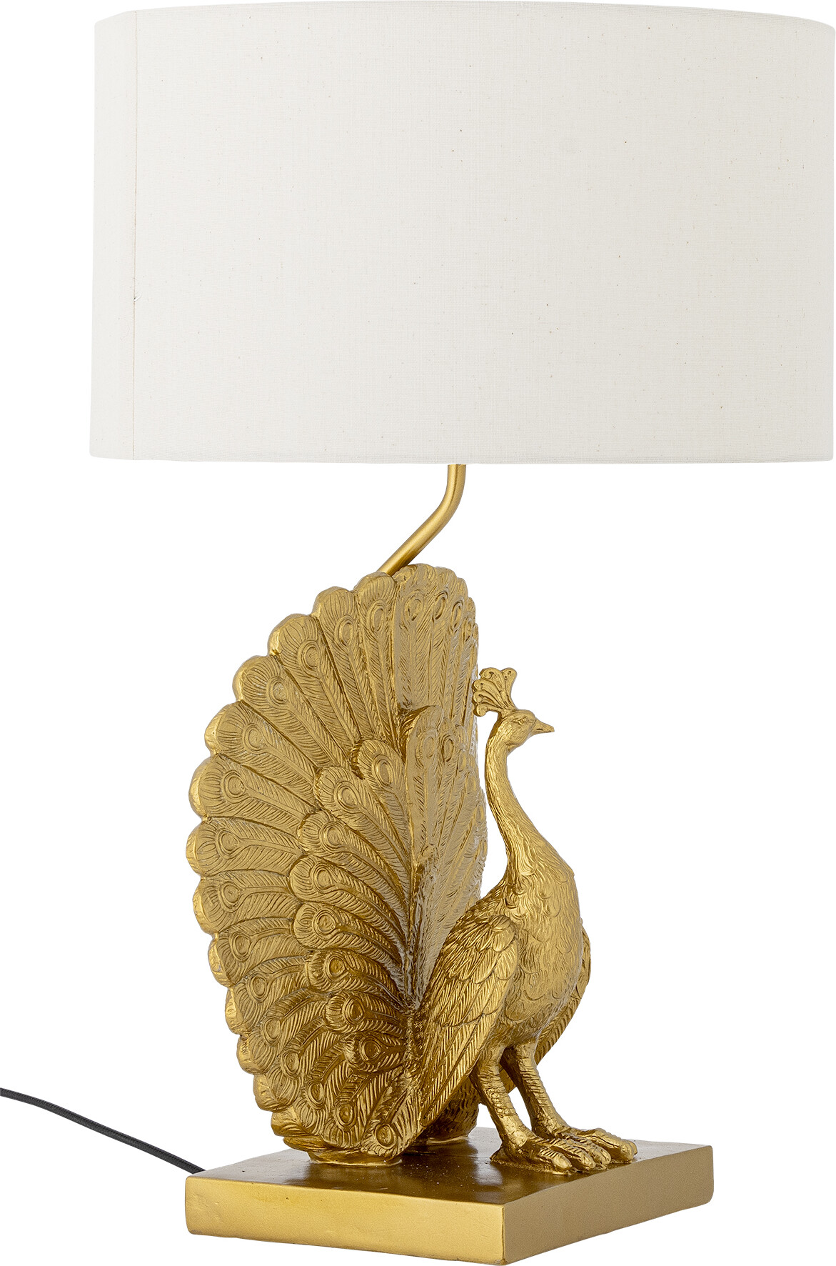 Creative Collection - Peacock Bordlampe - Guld - Polyresin
