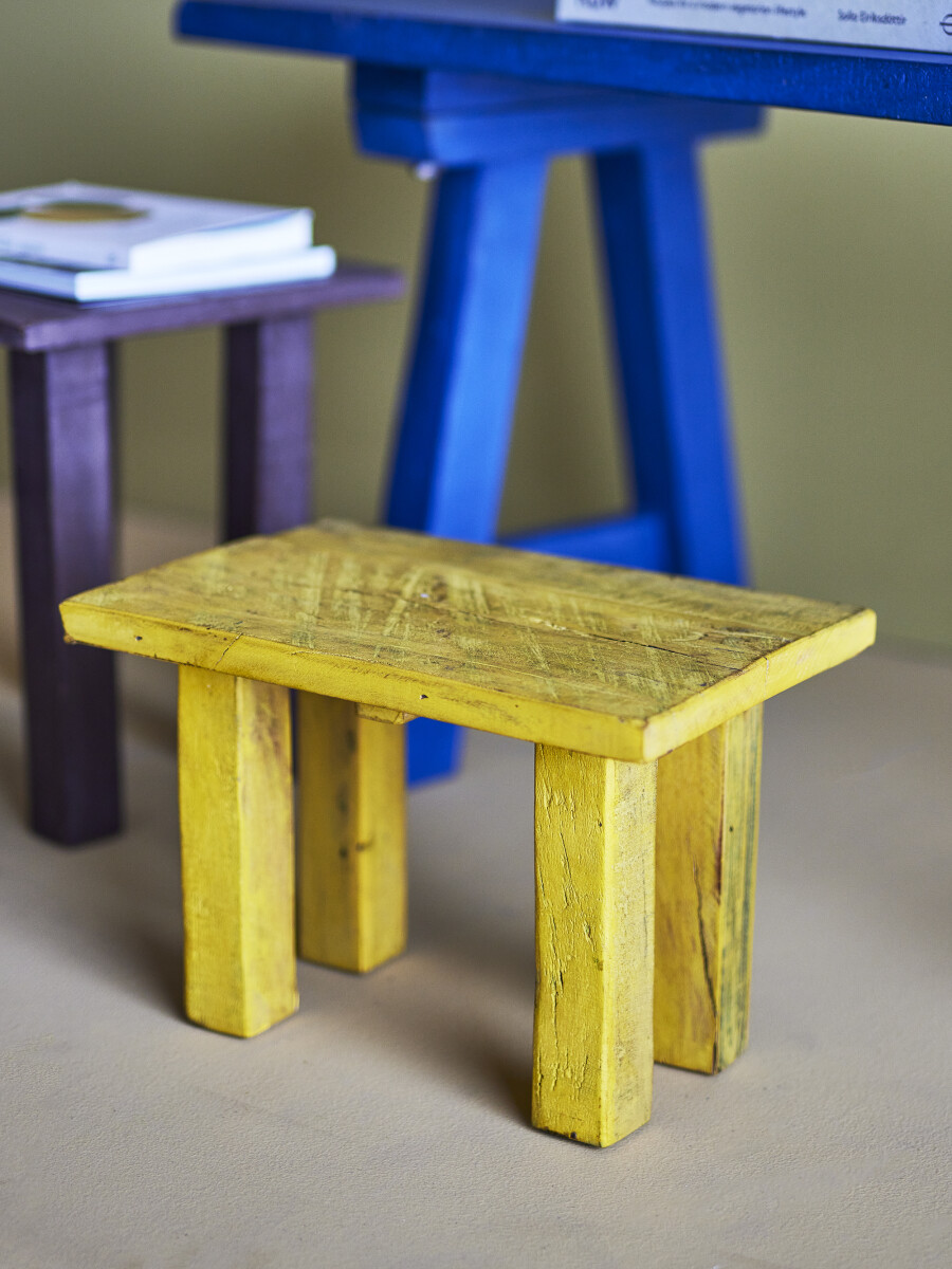 Creative Collection - Porir Planteopsats - Gul - Genanvendt Træ