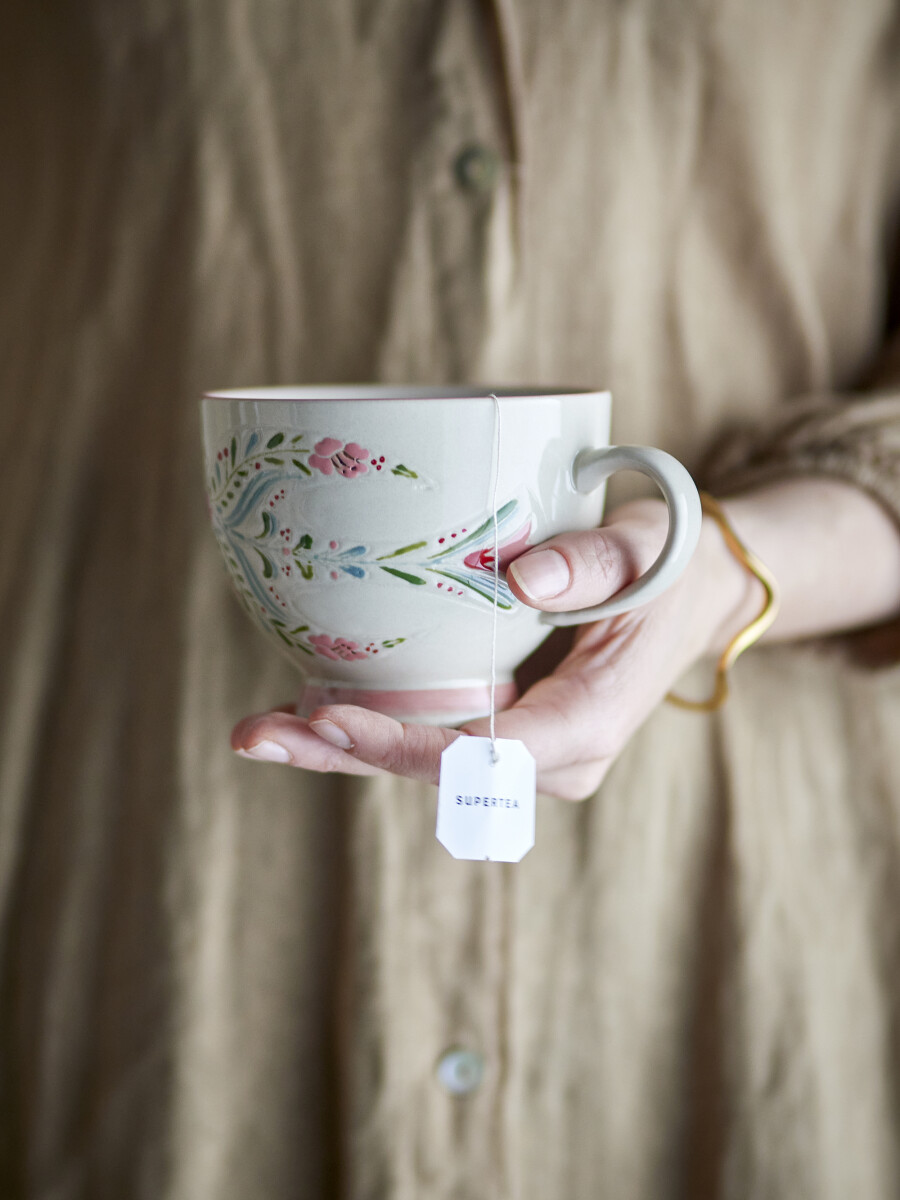 Creative Collection - Rosalynde Krus - Hvid - Stentøj - Sæt Med 4