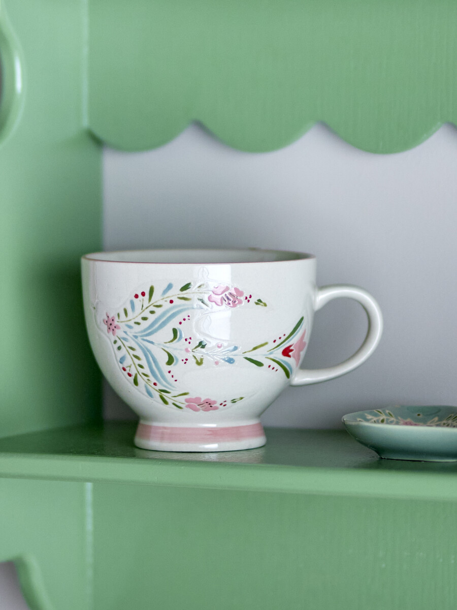 Creative Collection - Rosalynde Krus - Hvid - Stentøj - Sæt Med 4