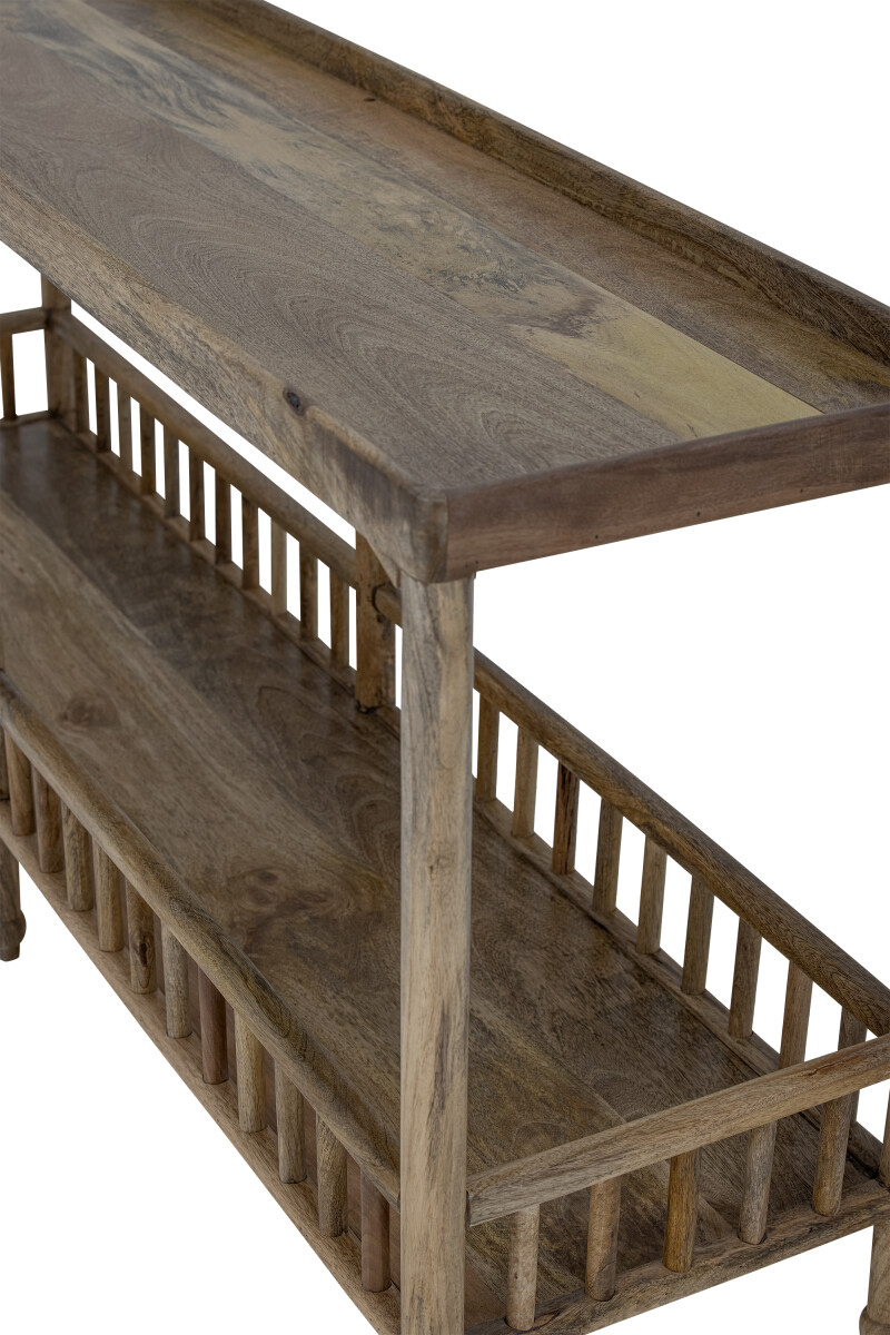 Creative Collection - Sali Konsolbord Med Hylde - Natur - Mango Træ
