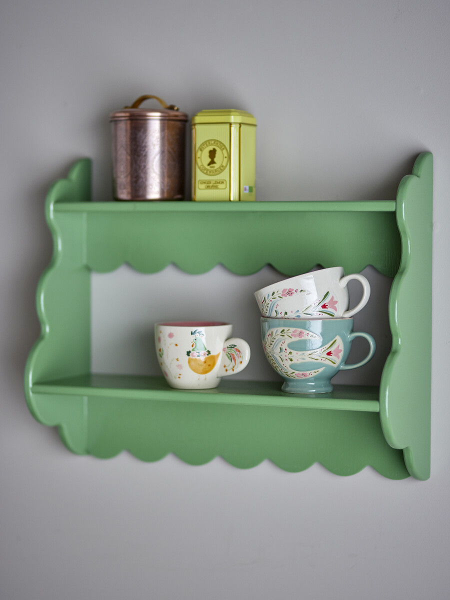 Creative Collection - Salla Hylde Til Væg - Grøn - Fyrretræ