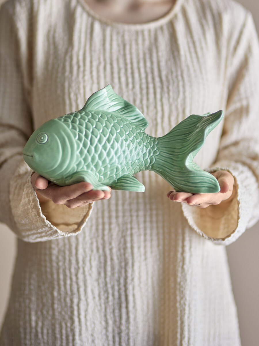 Creative Collection - Sukey Dekoration - Grøn Fisk - Stentøj