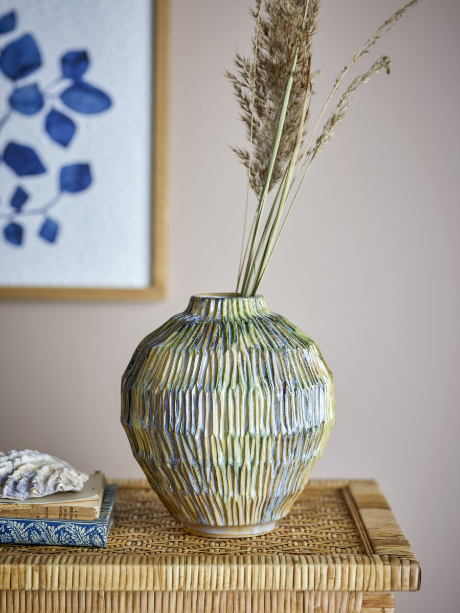 Creative Collection - Tavern Vase - Brun - Stentøj - 20 5X18 5 Cm