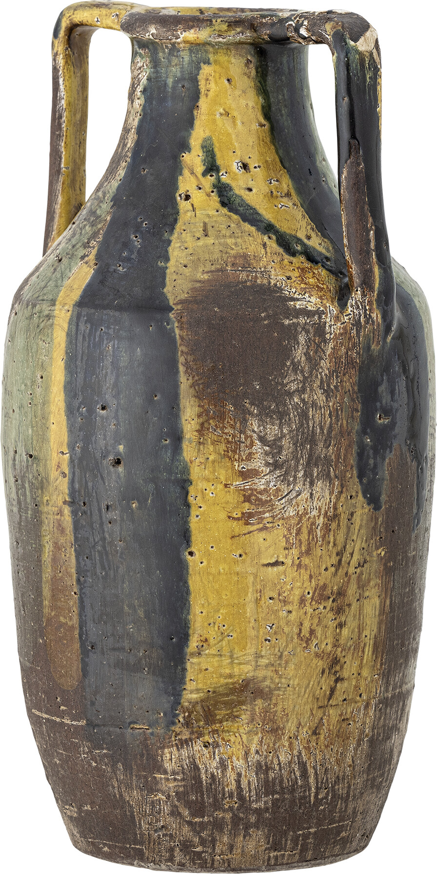 Creative Collection - Wilder Deko Vase - Gul - Terrakotta - H 38 Cm