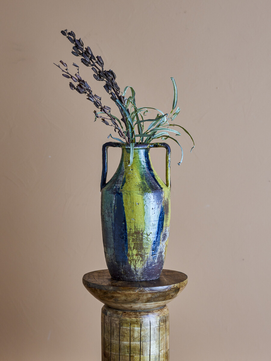 Creative Collection - Wilder Deko Vase - Gul - Terrakotta - H 38 Cm