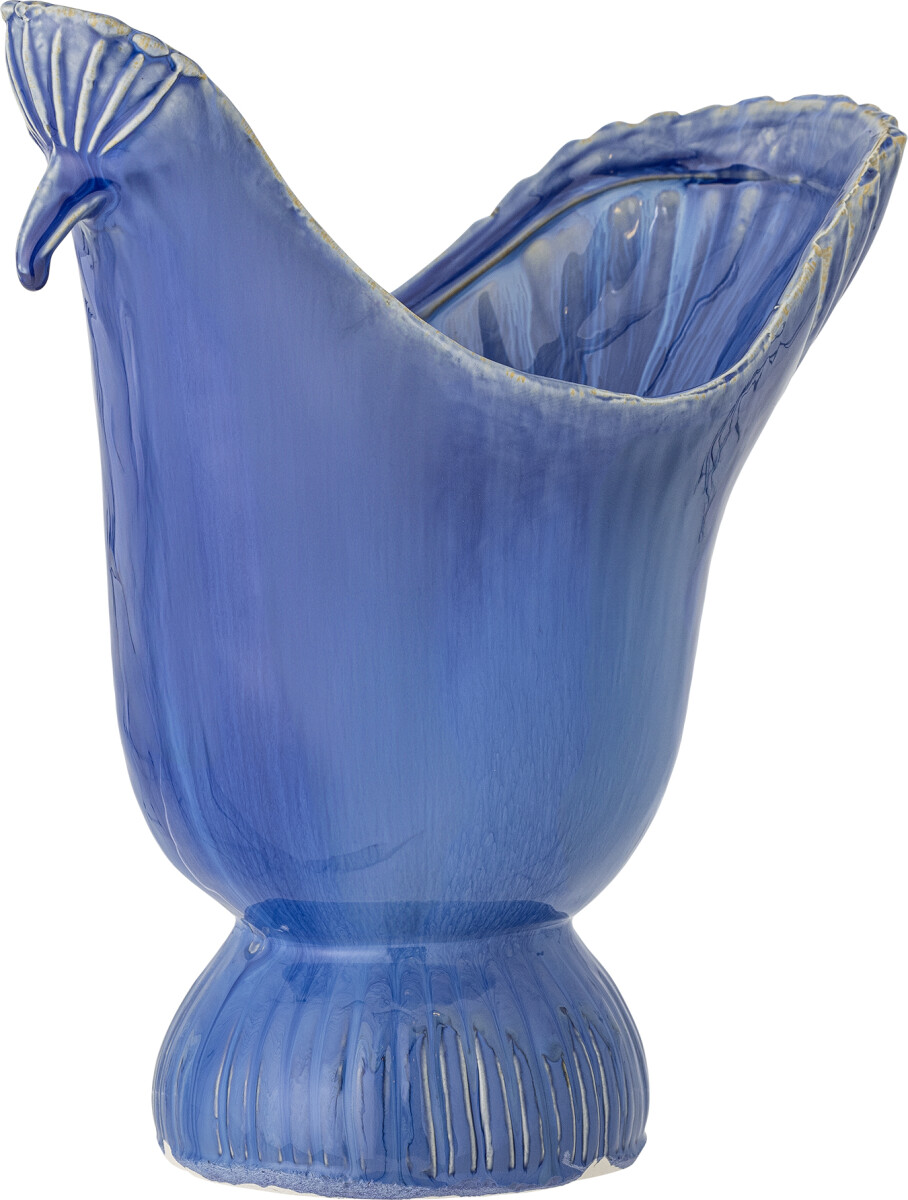 Creative Collection - Wylie Vase - Blå - Stentøj Keramik