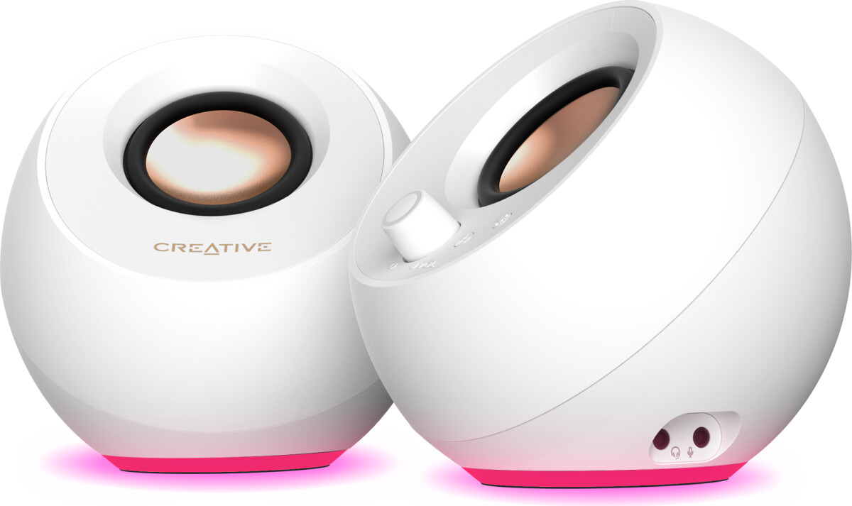 Creative - Pebble Pro Stereo Speakers White