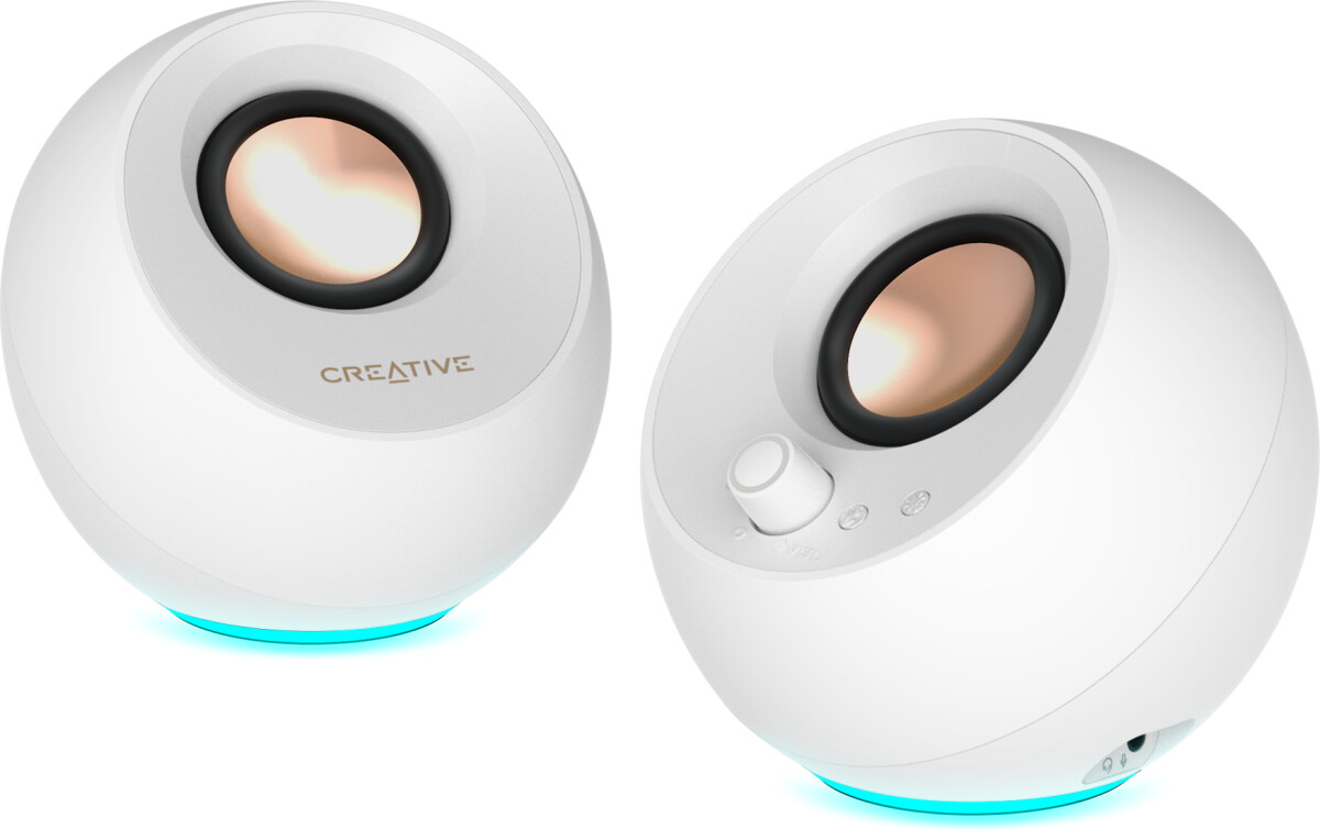 Creative - Pebble Pro Stereo Speakers White