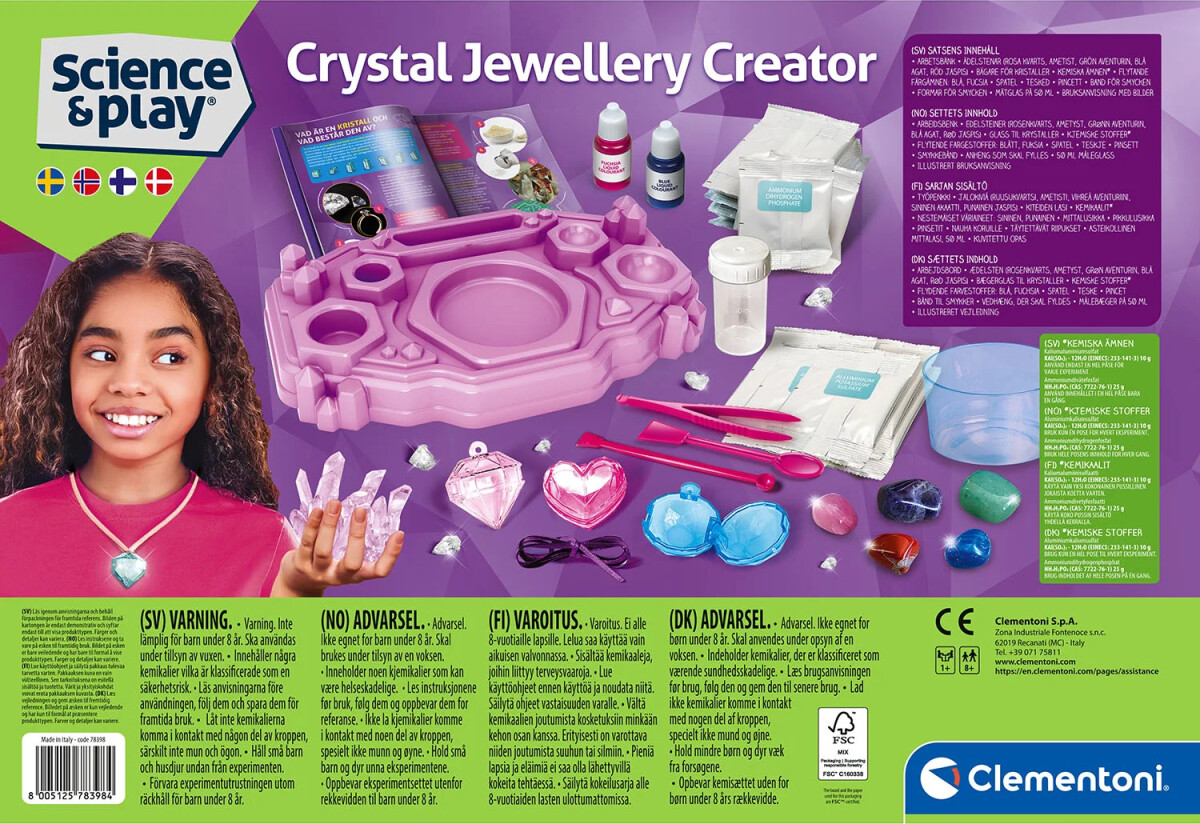 Diy Smykker Med Krystaller - Science Play - Clementoni
