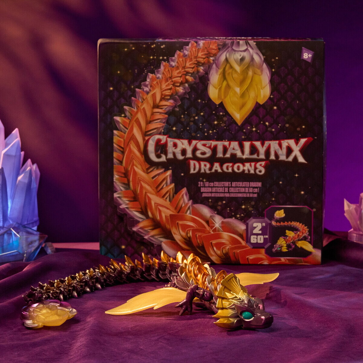 Crystalynx - Aurora Skala Solaris - 60 Cm - Dragefigur