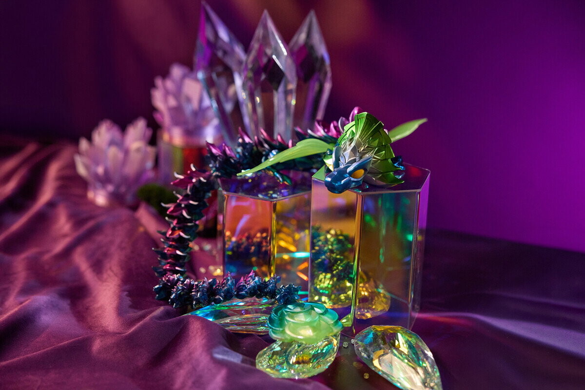 Crystalynx - Aurora Skala Spectris - 60 Cm - Dragefigur