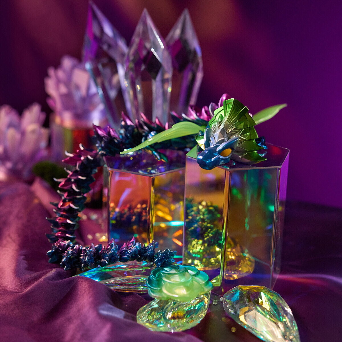 Crystalynx - Aurora Skala Spectris - 60 Cm - Dragefigur