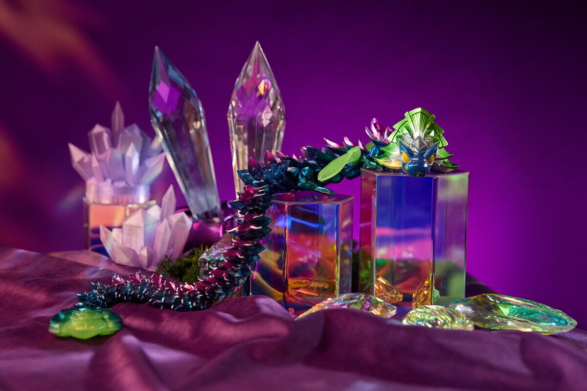 Crystalynx - Aurora Skala Spectris - 60 Cm - Dragefigur