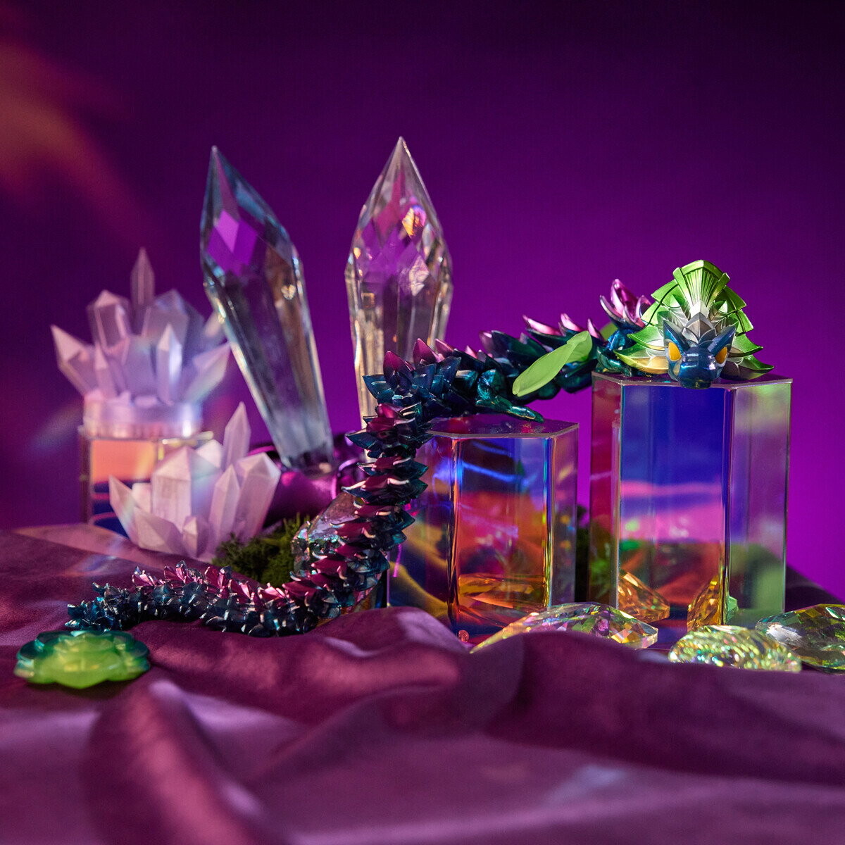 Crystalynx - Aurora Skala Spectris - 60 Cm - Dragefigur
