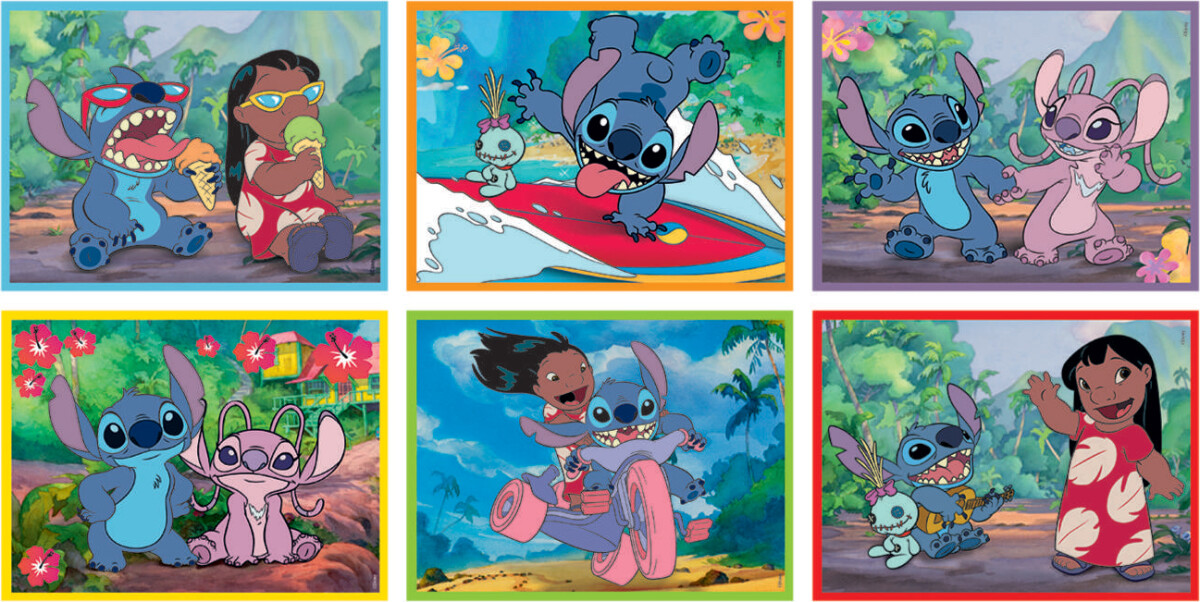 Clementoni - Disney Stitch Cubes Klodspuslespil - 12 Brikker