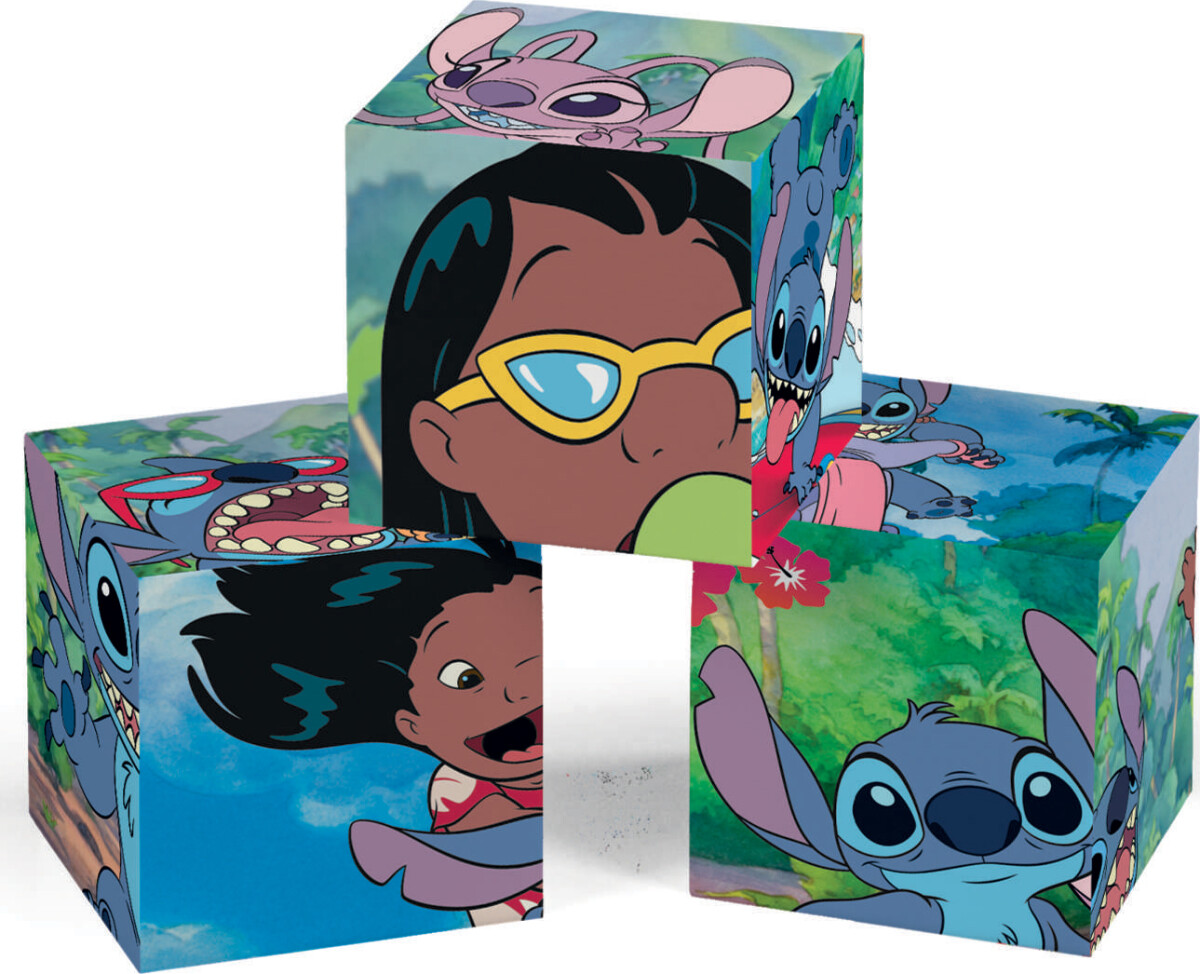 Clementoni - Disney Stitch Cubes Klodspuslespil - 12 Brikker