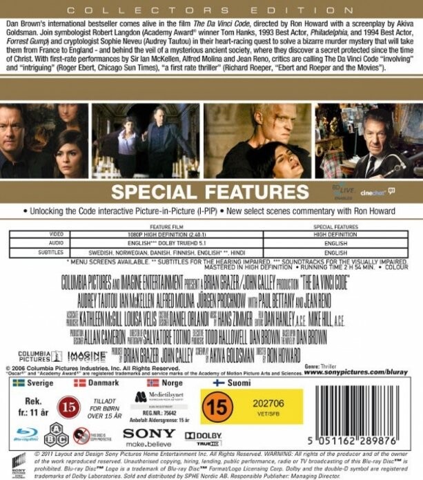 Da Vinci Mysteriet The Da Vinci Code - Collectors Edition