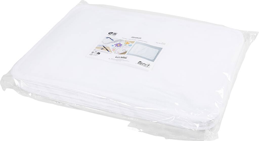 Dækkeservietter - Str 30X45 Cm - 145 G - Hvid - 10 Stk