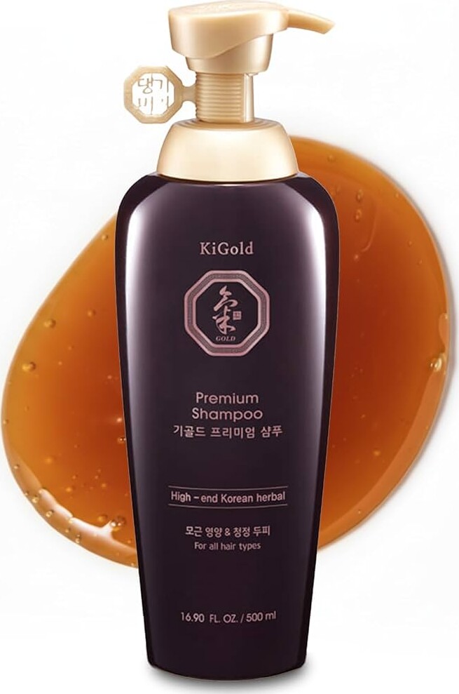 Daeng Gi Meo Ri - Ki Gold Premium Shampoo - Subtle Earthy Hue - 500 Ml