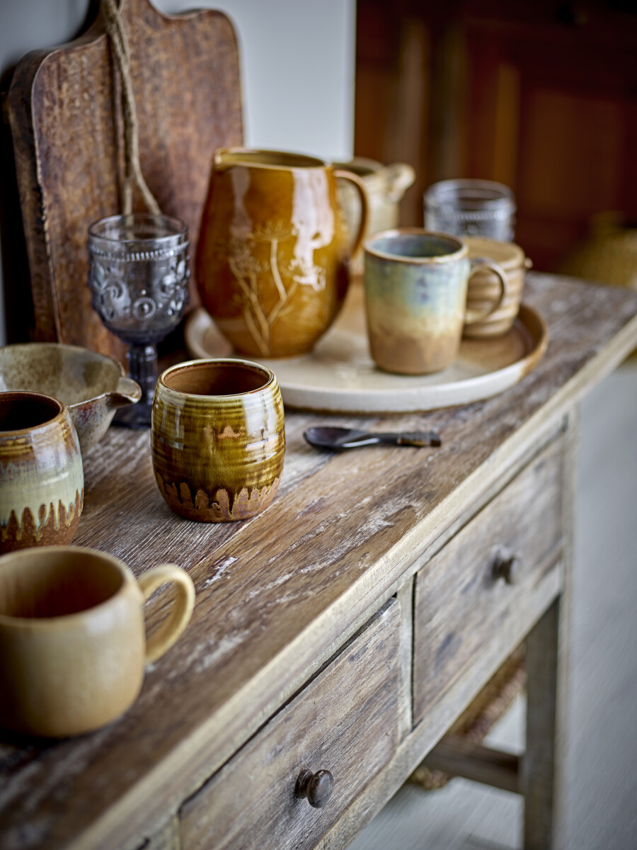 Creative Collection - Dahlia Serveringsfad - Brun - Stentøj Keramik