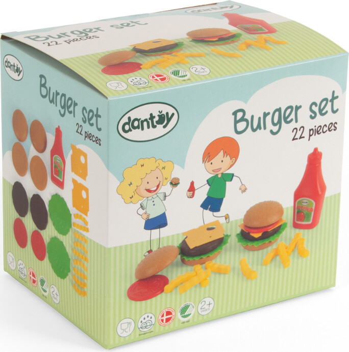 Dantoy - Burger Set - Legemad - 22 Dele