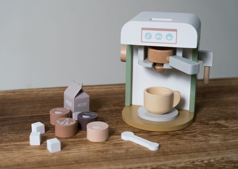 Dantoy - Kaffemaskine Legetøj Til Børn - Træ