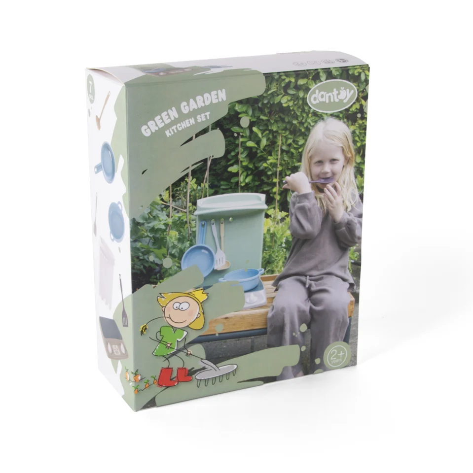 Dantoy - Green Garden Kitchen Set - Mini Legekøkken - 7 Dele