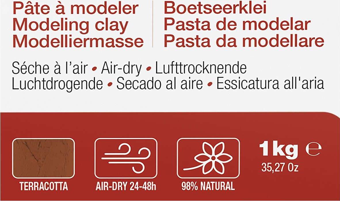 Darwi - Ler - Selvhærdende - 1000 G - Terracotta