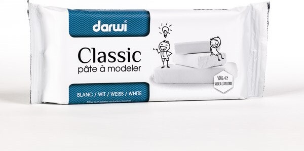Darwi - Selvhærdende Ler - Cernit - Hvid - 500 G