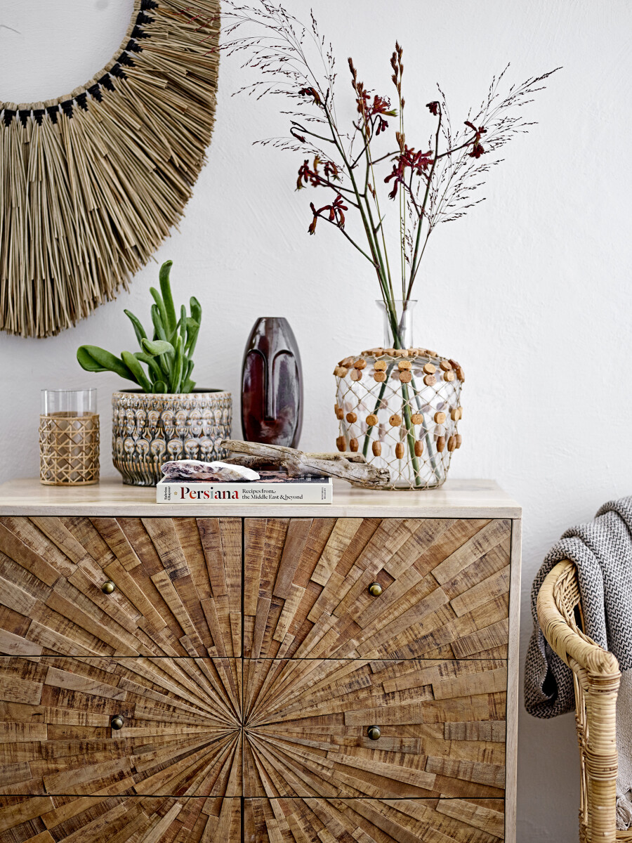 Bloomingville - Daviid Vase - Brun - Stentøj - H 26 Cm