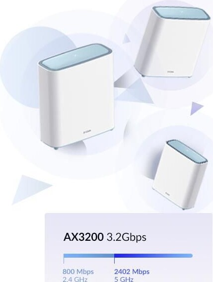 D-Link - Eagle Pro Mesh System - Ai Ax3200 - 3-Pak