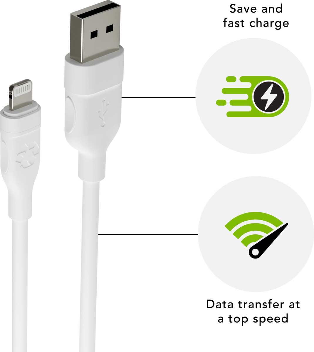 Dbramante1928 - Re-Charge - Kabel - Usb-A Til Mfi Lightning Tpe 12M - Hvid