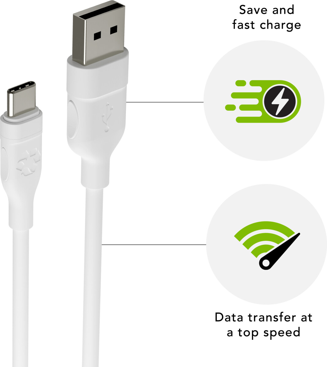 Dbramante1928 - Re-Charge - Kabel - Usb-A Til Usb-C 2 5M - Hvid