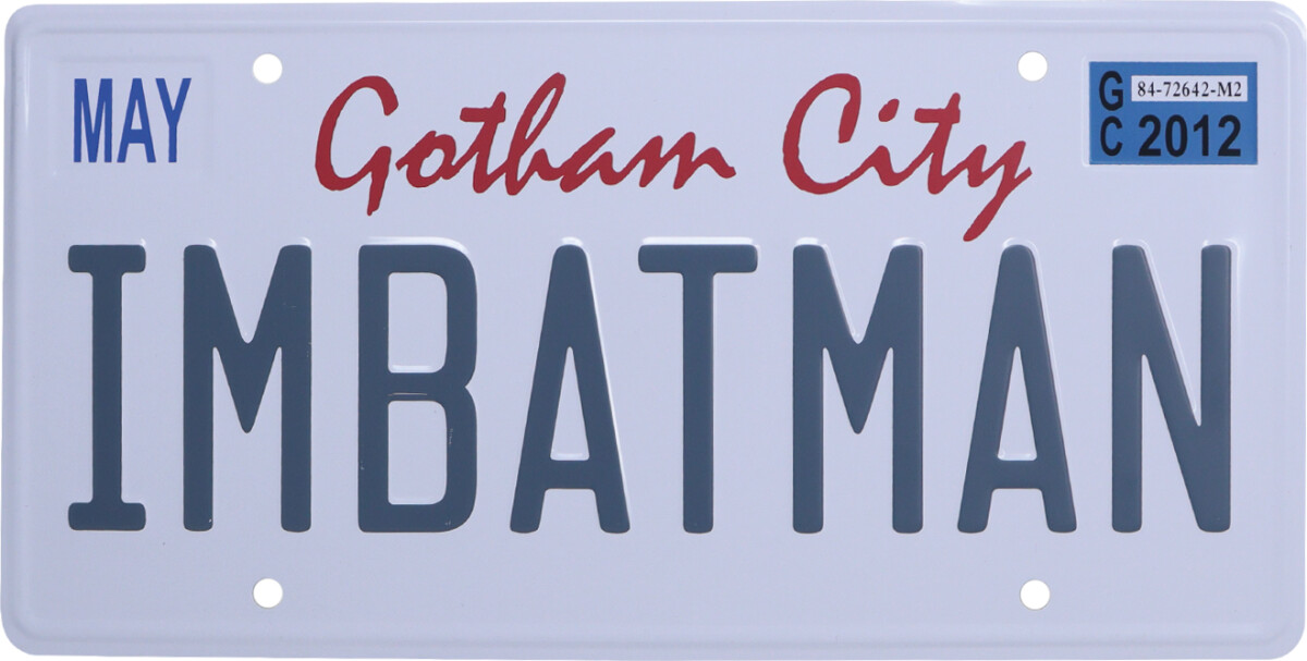 Dc Comics Batman Number Plate Tin Sign
