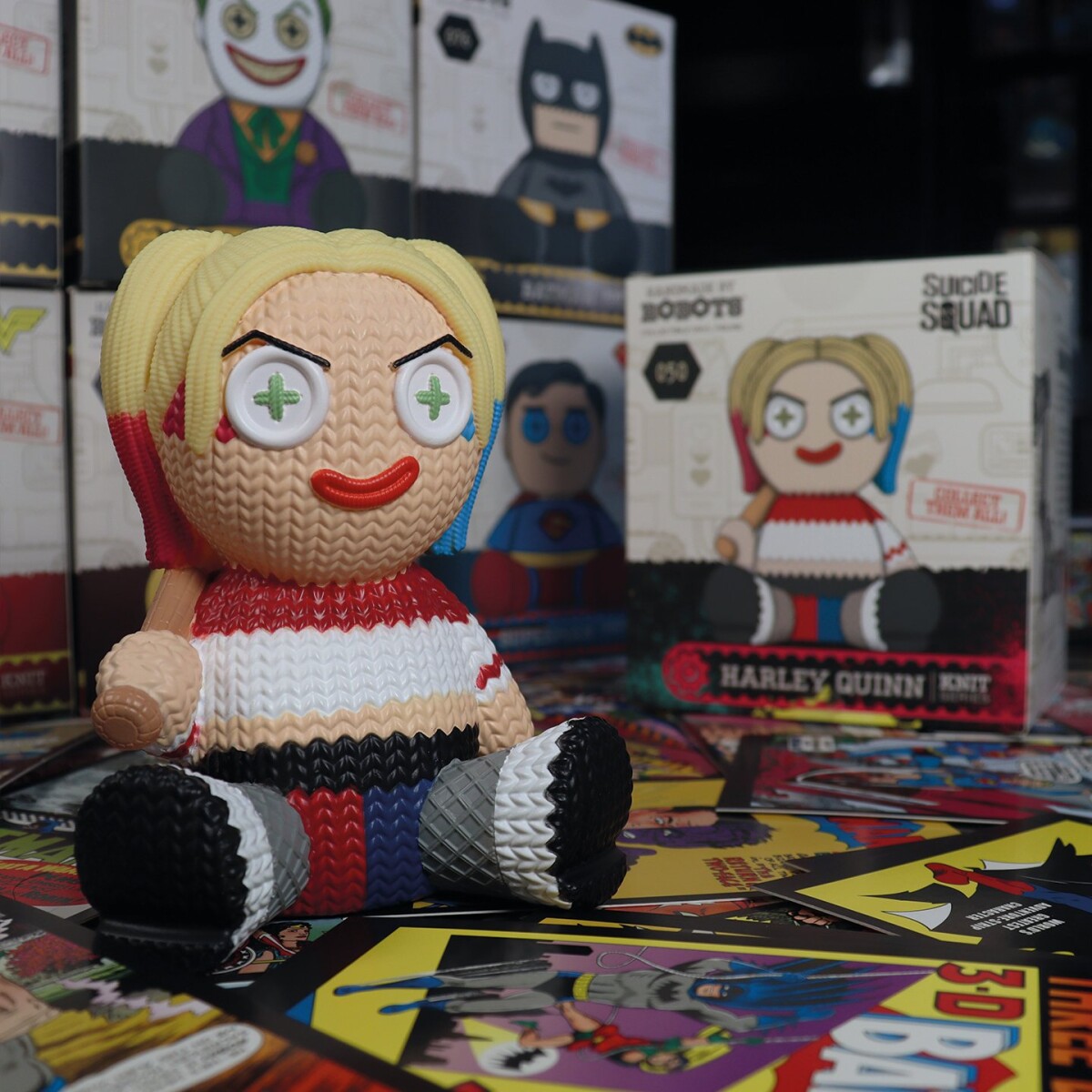 Harley Quinn Figur - Suicide Squad - Knit - Handmade By Robots - 13 Cm